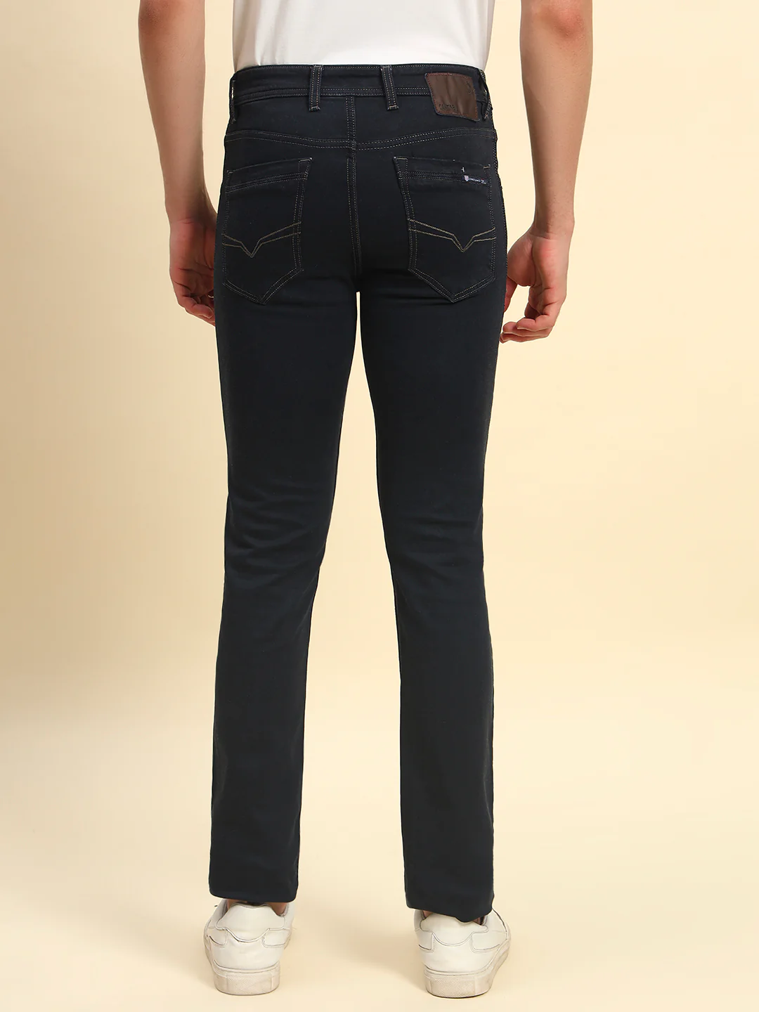 Denim Jeans for Men | Breathable & Soft with Color Fastness Straight Fit Poly Cotton Fabric Solid Pattern Button Closure - Image 7