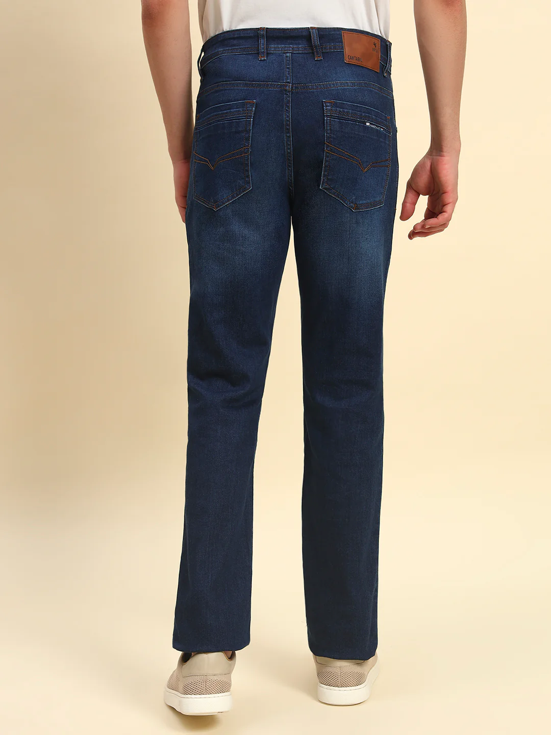 Denim Jeans for Men | Breathable & Soft with Color Fastness Straight Fit Poly Cotton Fabric Solid Pattern Button Closure - Image 7