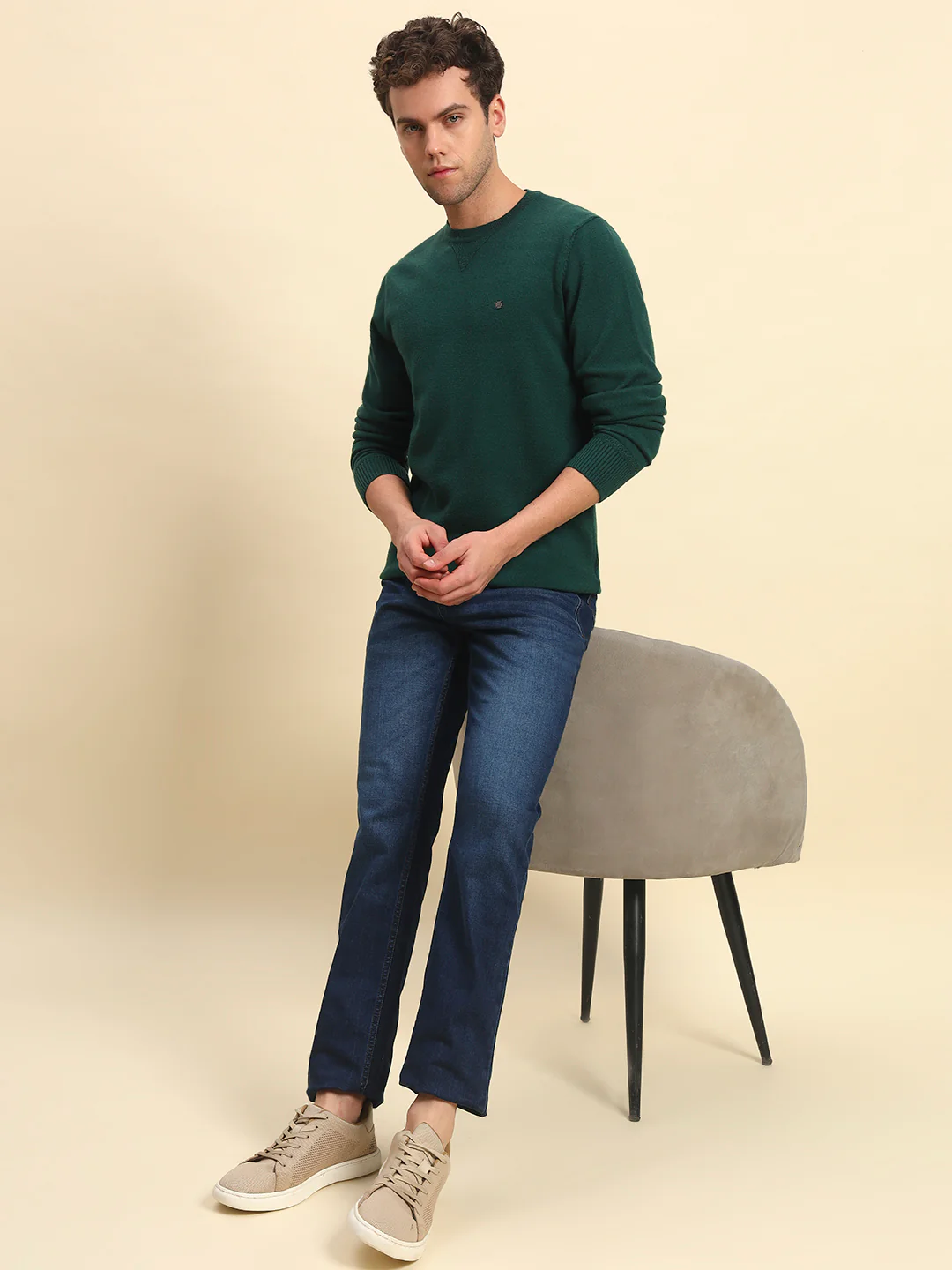 Denim Jeans for Men | Breathable & Soft with Color Fastness Straight Fit Poly Cotton Fabric Solid Pattern Button Closure - Image 9