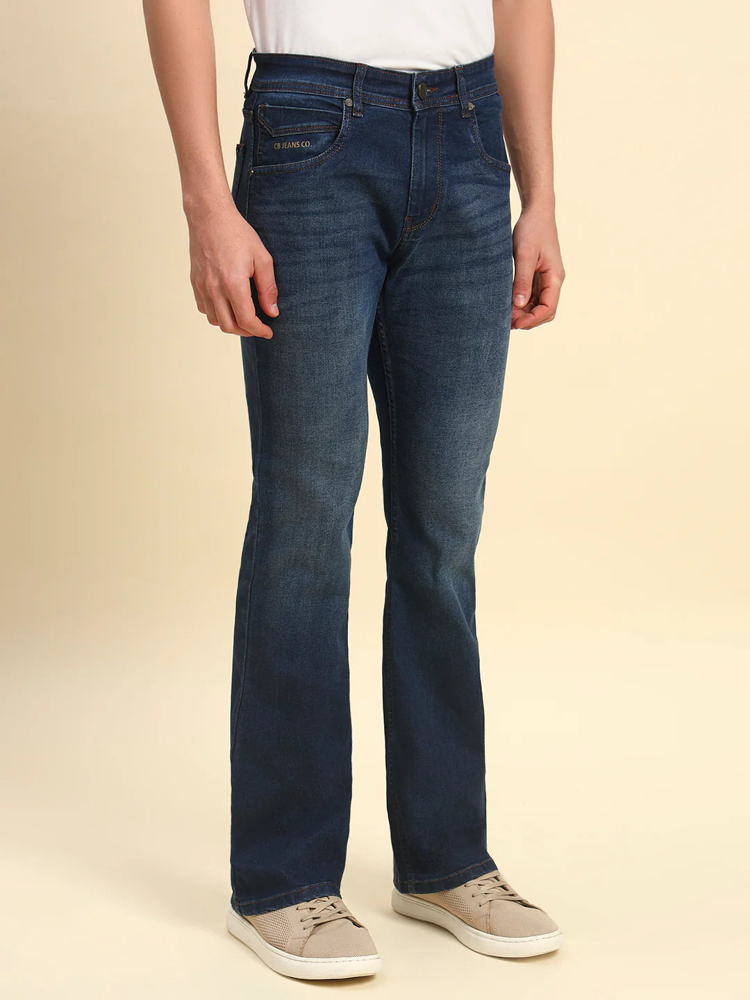 Denim Jeans for Men | Breathable & Soft with Color Fastness Straight Fit Poly Cotton Fabric Solid Pattern Button Closure - Image 5