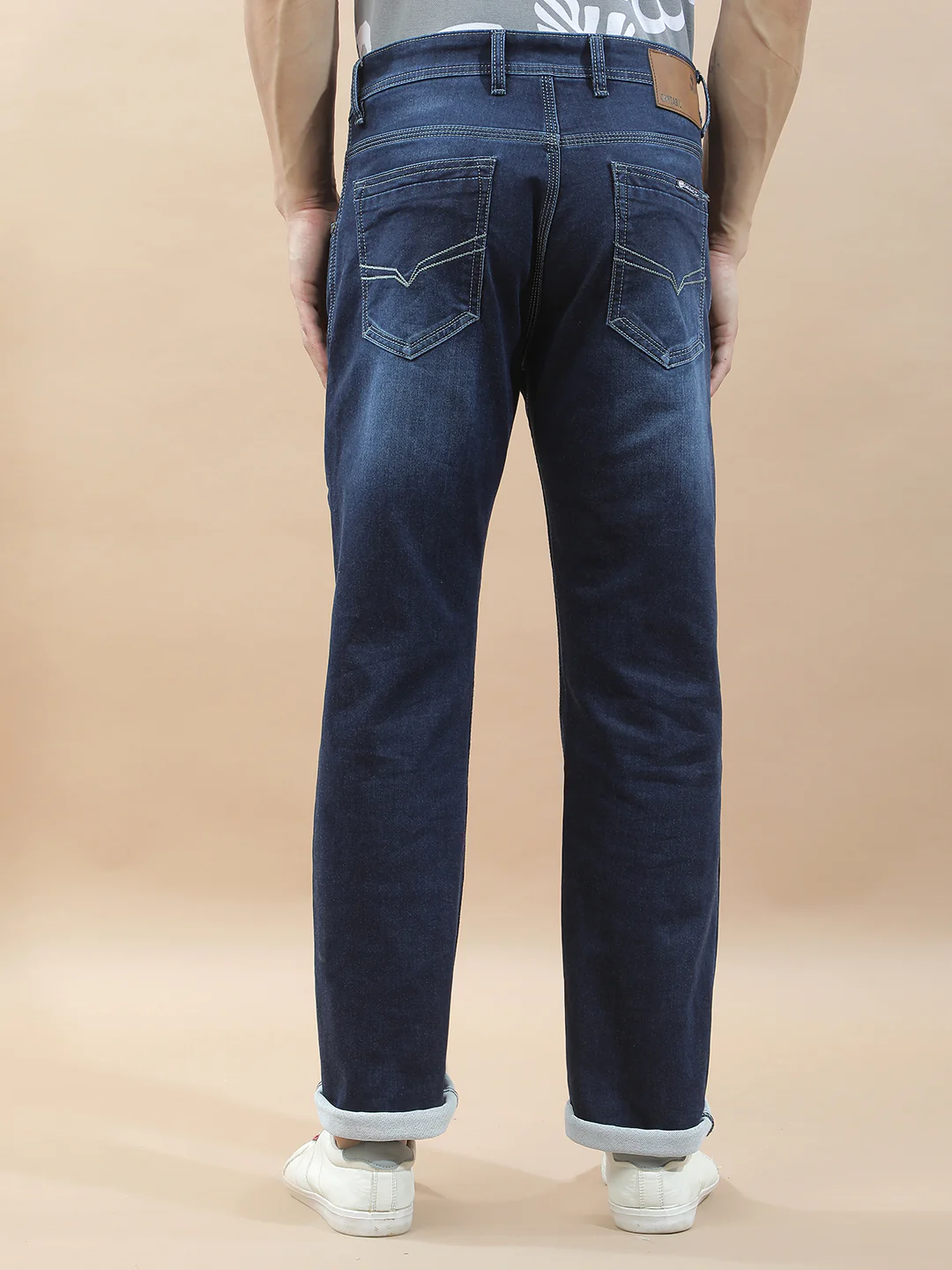 Denim Jeans for Men l Breathable & Soft with Color Fastness Straight Fit Polycotton Fabric Solid Pattern - Image 3