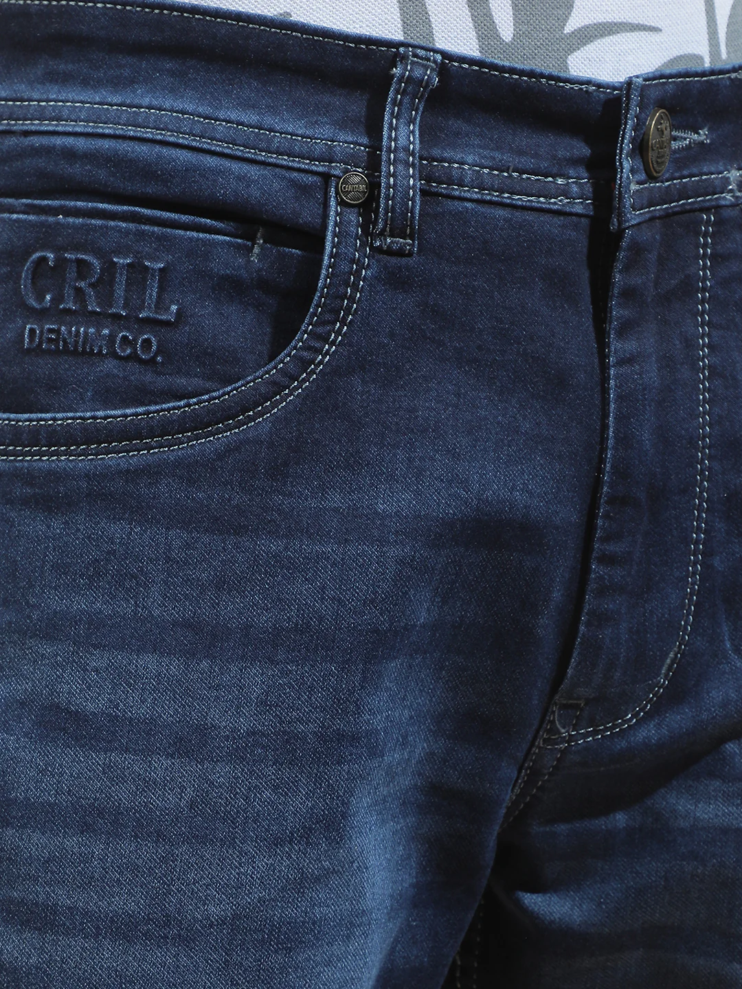 Denim Jeans for Men l Breathable & Soft with Color Fastness Straight Fit Polycotton Fabric Solid Pattern - Image 8