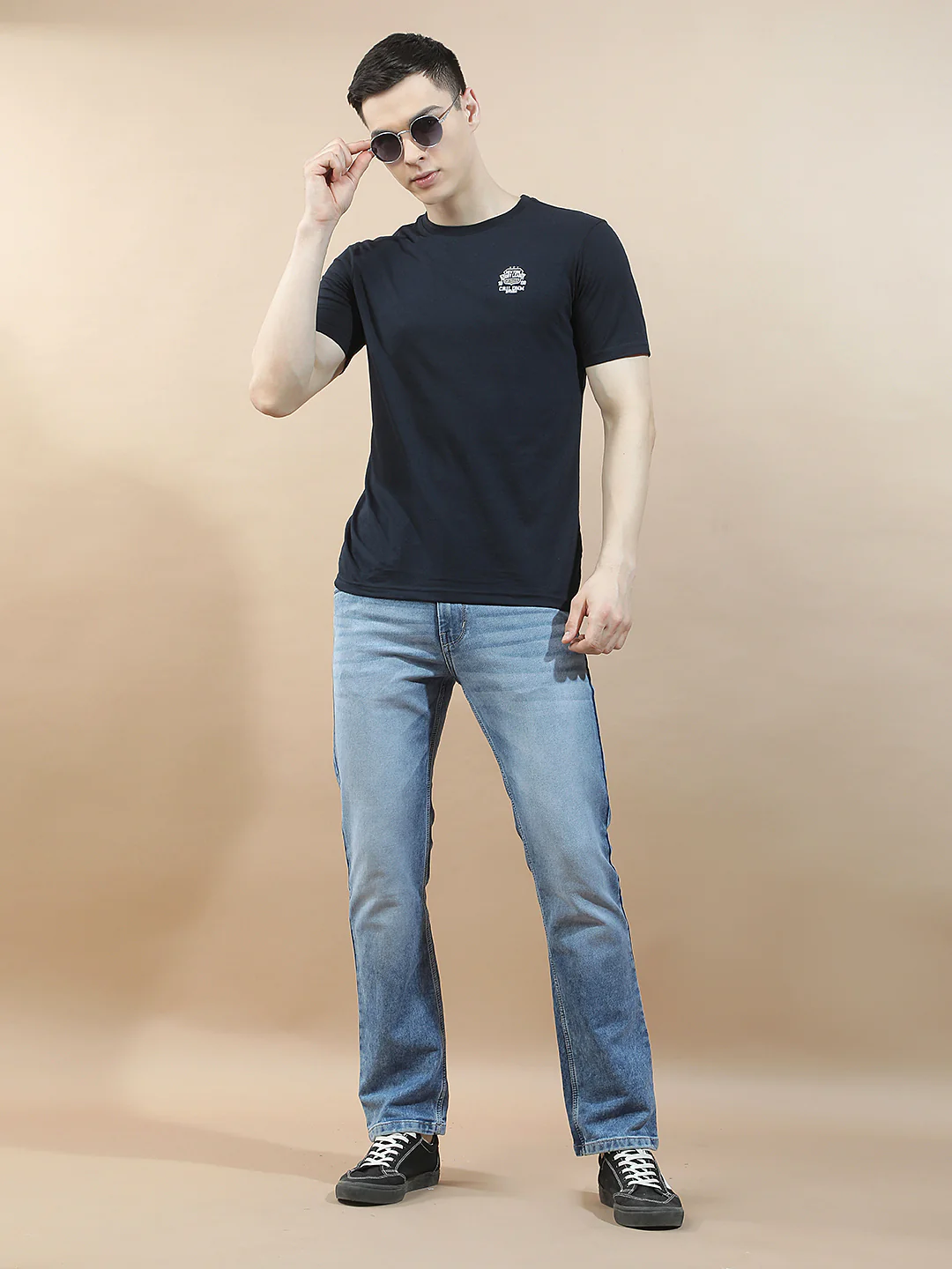 Denim Jeans for Men l Breathable & Soft with Color Fastness Straight Fit Polycotton Fabric Solid Pattern - Image 2