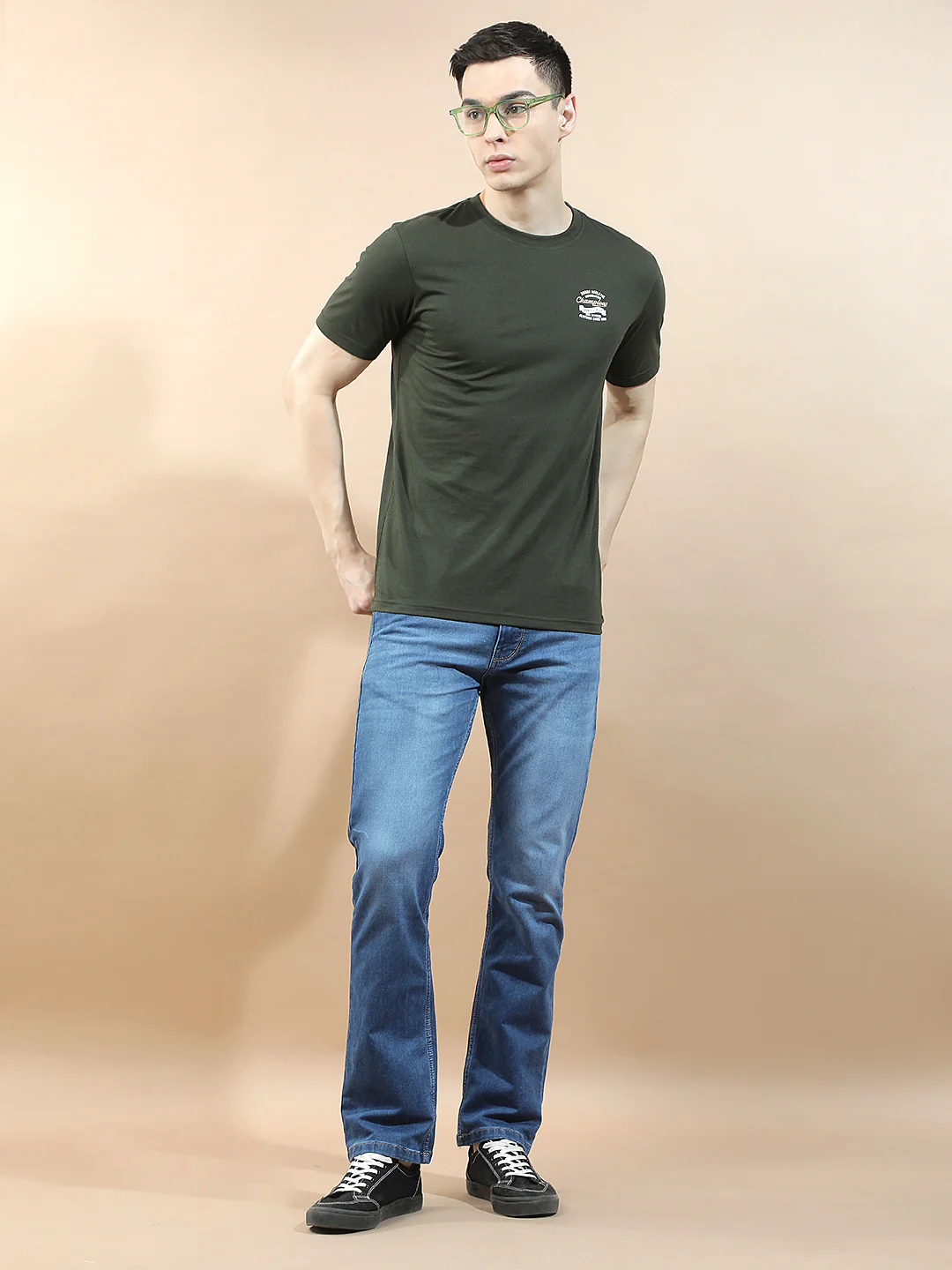 Denim Jeans for Men l Breathable & Soft with Color Fastness Straight Fit Polycotton Fabric Solid Pattern - Image 2