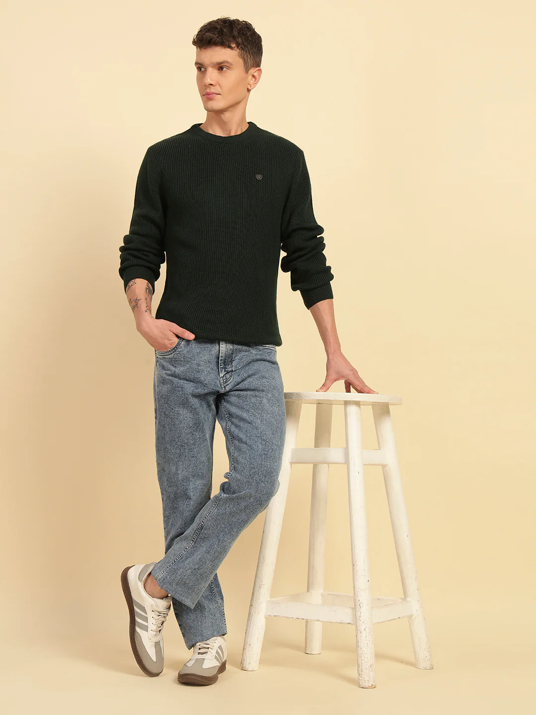 Denim Jeans for Men | Breathable & Soft with Color Fastness Ultra Narrow Fit Cotton Blend Fabric Solid Pattern Button Closure - Image 9