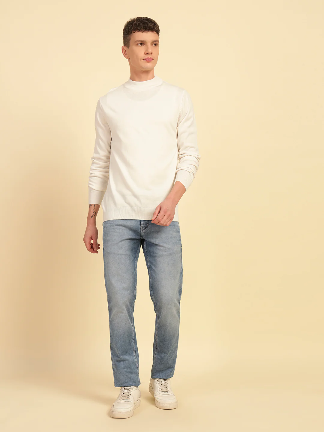 Denim Jeans for Men | Breathable & Soft with Color Fastness Ultra Narrow Fit Cotton Blend Fabric Solid Pattern Button Closure - Image 8
