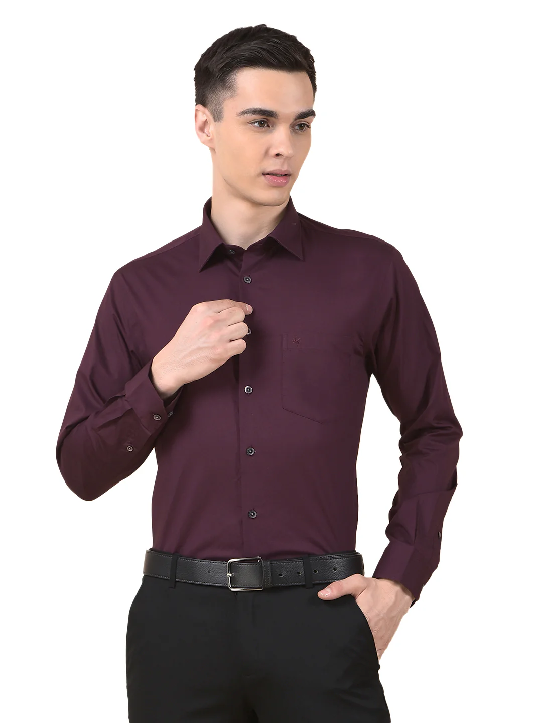 Formal Shirt for Men | Breathable & Soft with Color Fastness Regular Cotton Fabric Solid Pattern - Image 2