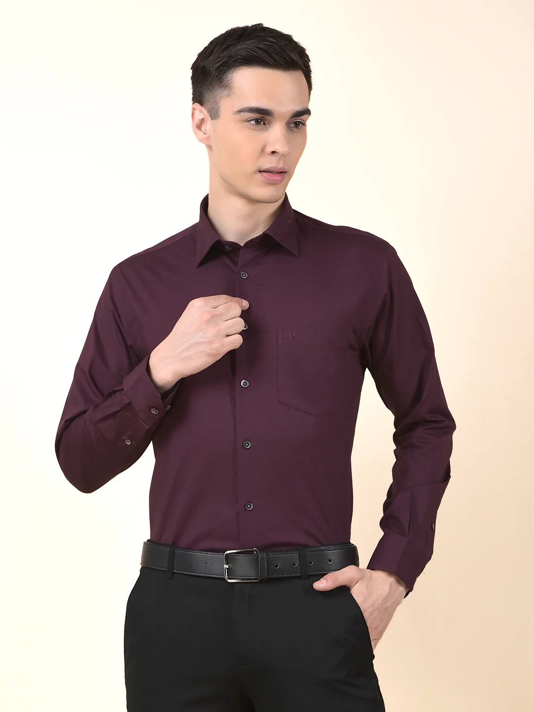 Formal Shirt for Men | Breathable & Soft with Color Fastness Regular Cotton Fabric Solid Pattern - Image 3
