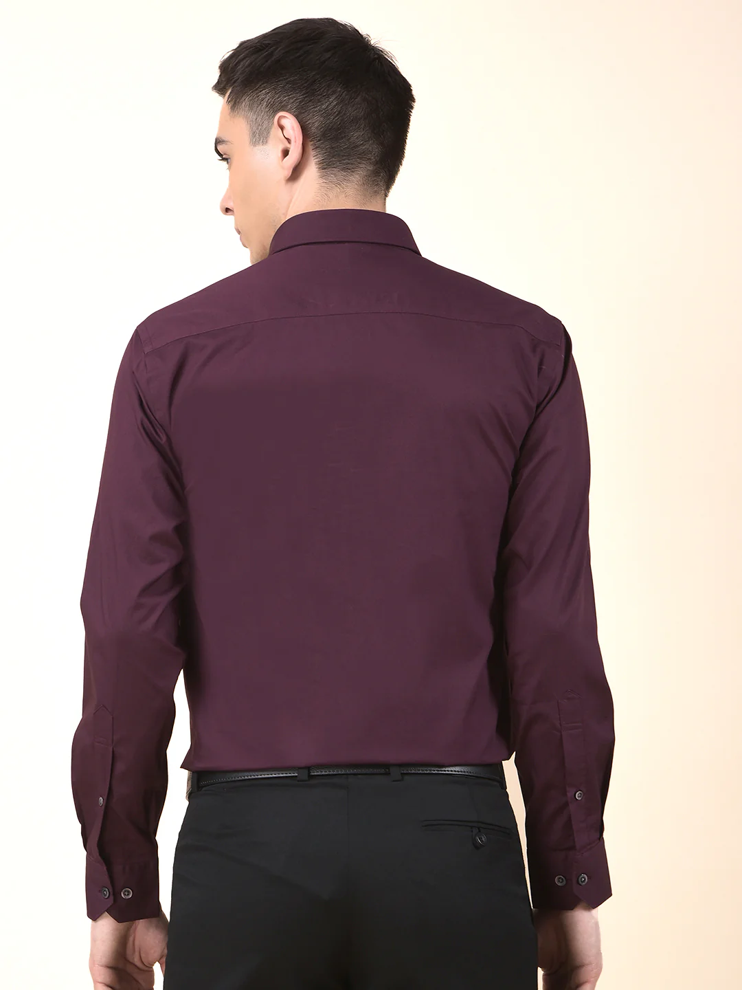 Formal Shirt for Men | Breathable & Soft with Color Fastness Regular Cotton Fabric Solid Pattern - Image 4