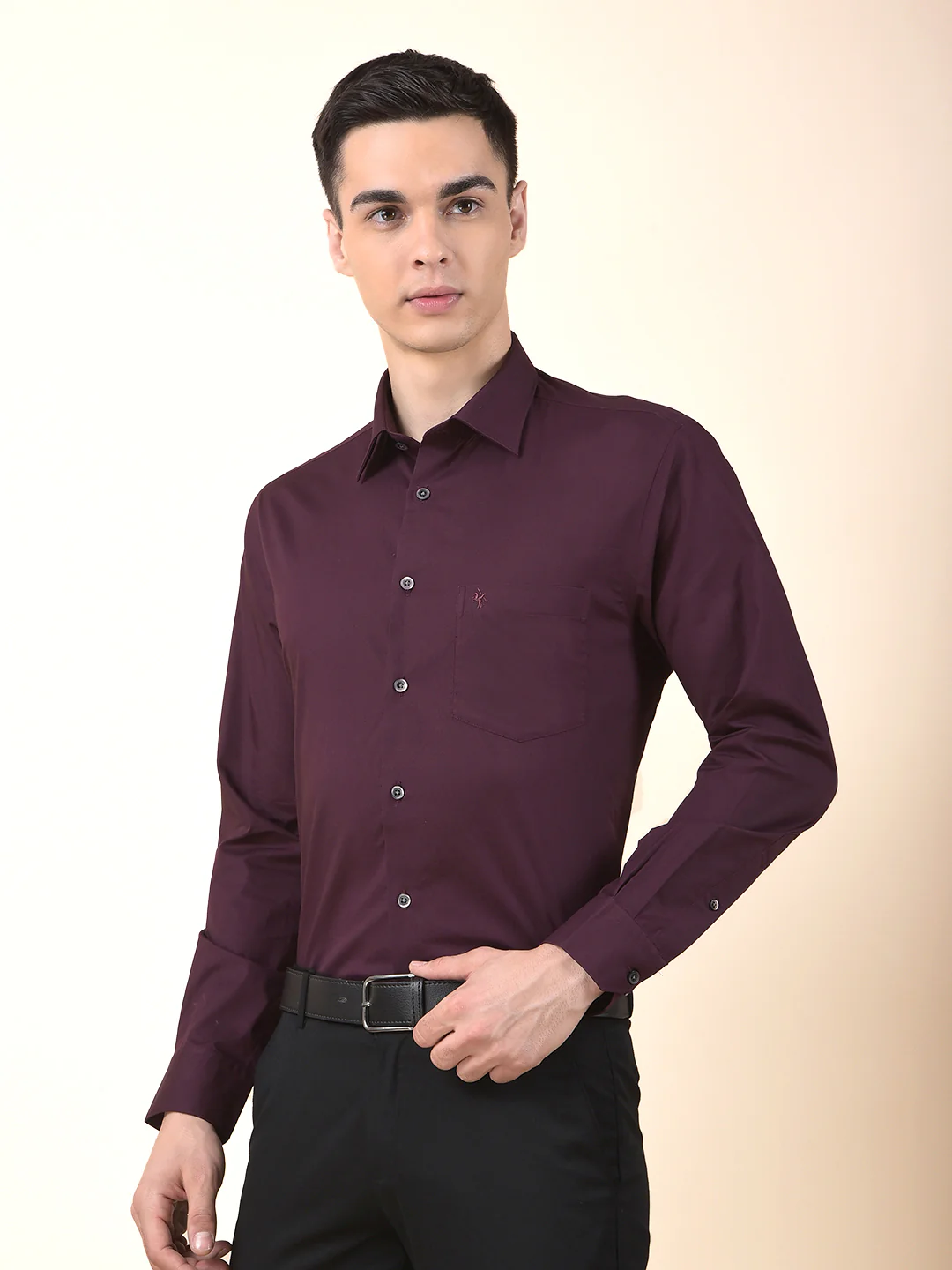Formal Shirt for Men | Breathable & Soft with Color Fastness Regular Cotton Fabric Solid Pattern - Image 5