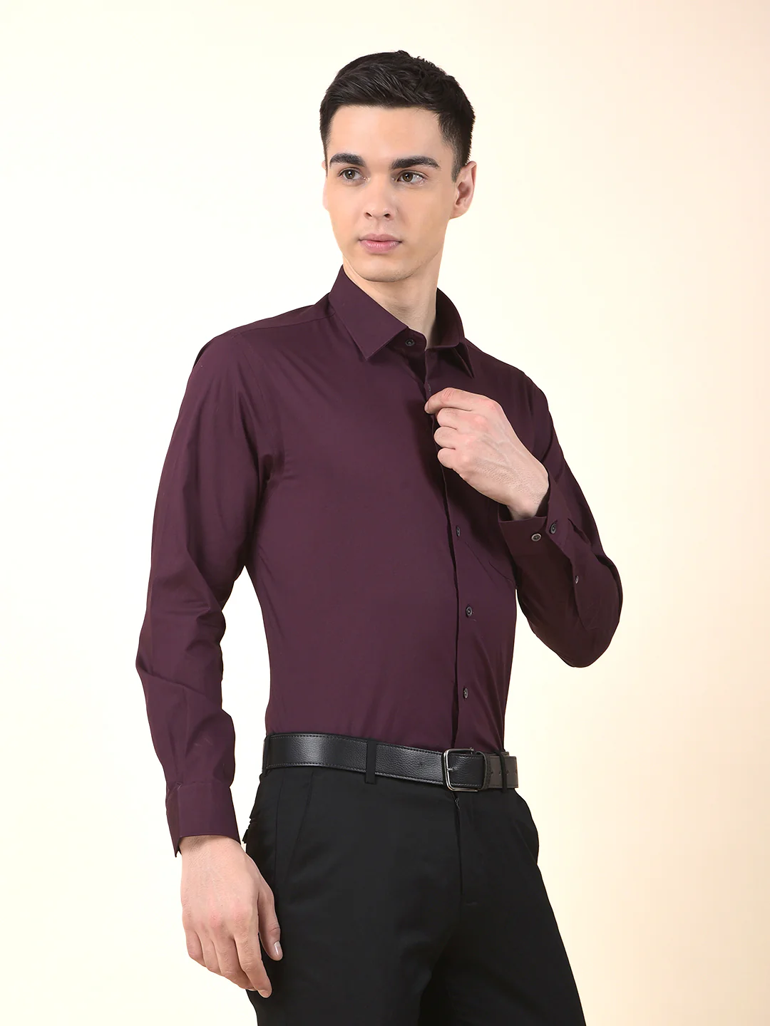 Formal Shirt for Men | Breathable & Soft with Color Fastness Regular Cotton Fabric Solid Pattern - Image 6