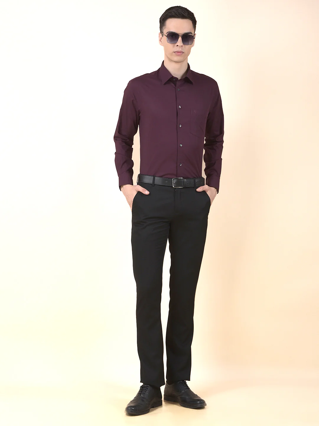 Formal Shirt for Men | Breathable & Soft with Color Fastness Regular Cotton Fabric Solid Pattern - Image 9