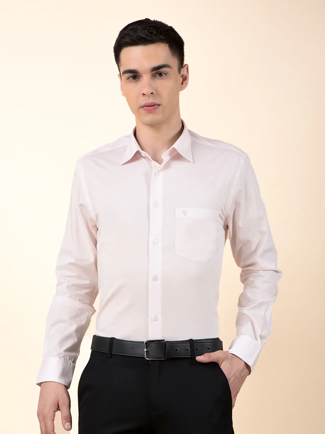 Formal Shirt for Men | Breathable & Soft with Color Fastness Regular Cotton Fabric Solid Pattern - Image 3