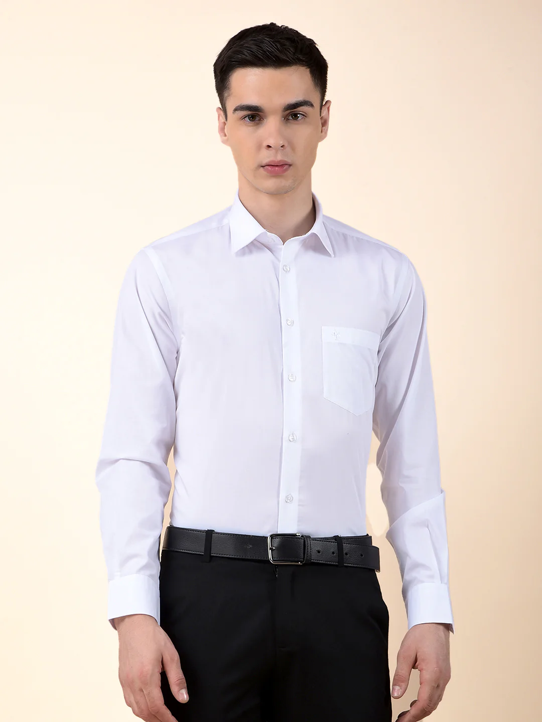Formal Shirt for Men | Breathable & Soft with Color Fastness Regular Cotton Fabric Solid Pattern - Image 3