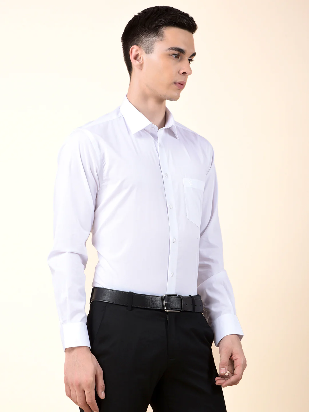 Formal Shirt for Men | Breathable & Soft with Color Fastness Regular Cotton Fabric Solid Pattern - Image 5
