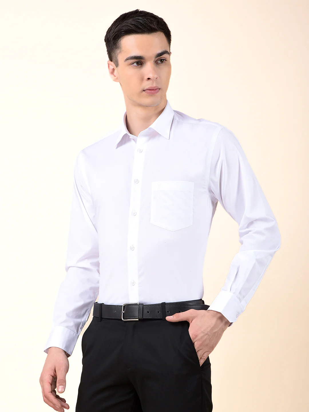 Formal Shirt for Men | Breathable & Soft with Color Fastness Regular Cotton Fabric Solid Pattern - Image 6
