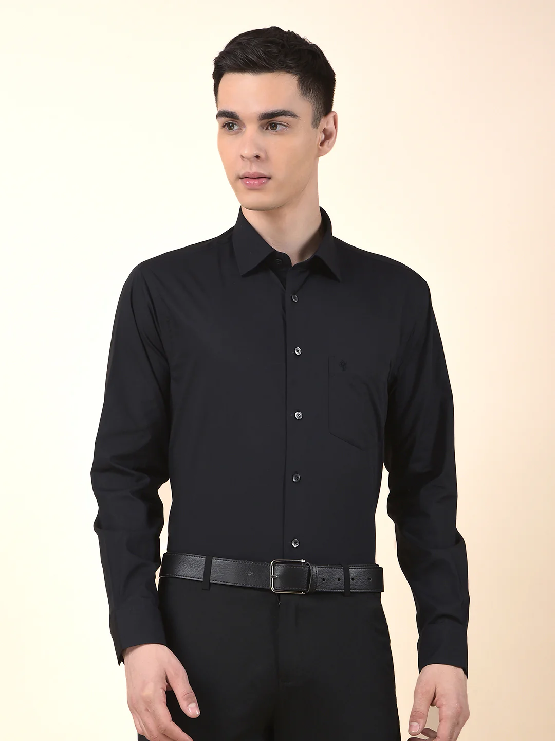 Formal Shirt for Men | Breathable & Soft with Color Fastness Regular Cotton Fabric Solid Pattern - Image 3