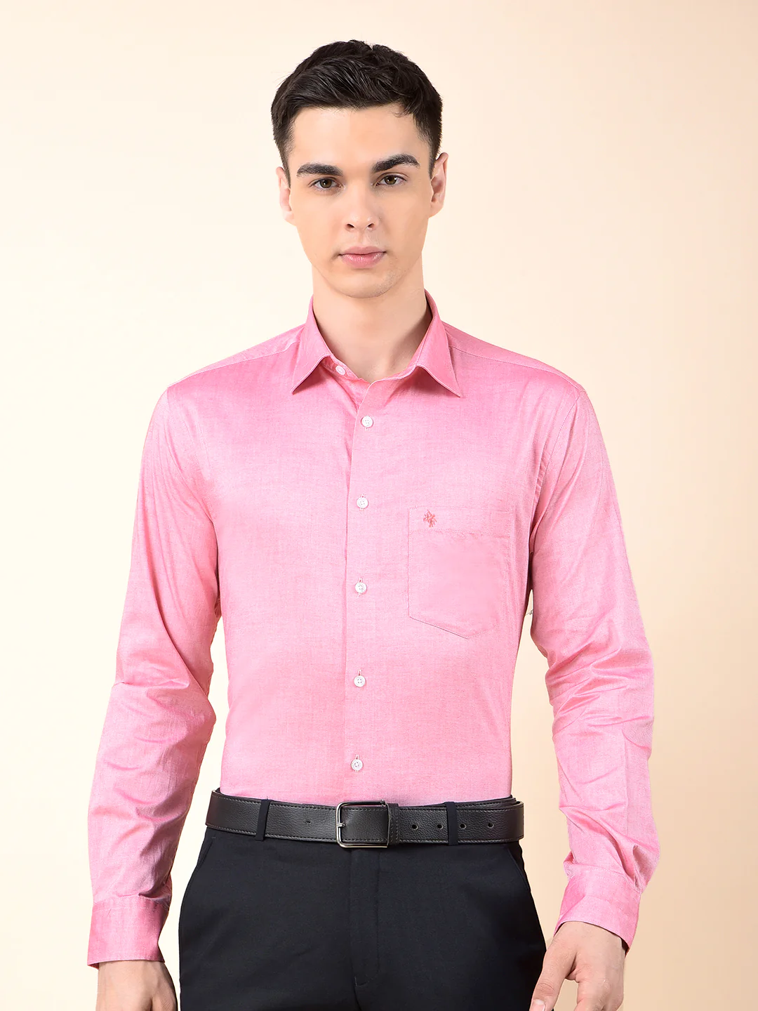 Formal Shirt for Men | Breathable & Soft with Color Fastness Regular Cotton Fabric Solid Pattern - Image 3