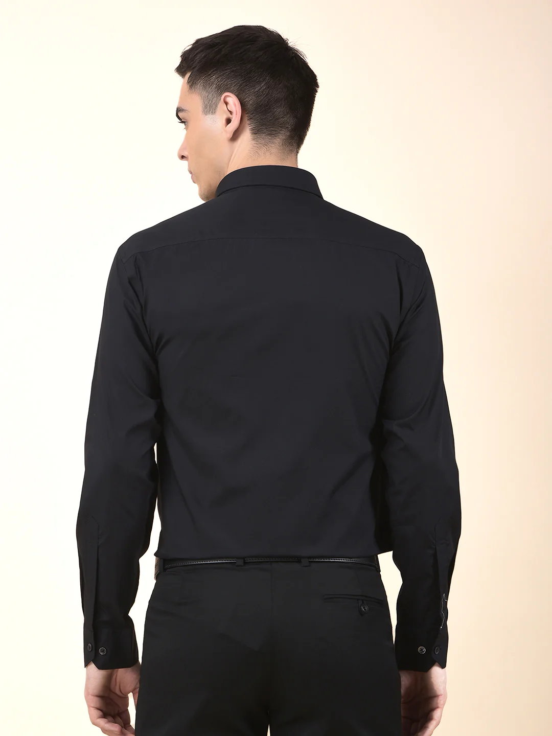 Formal Shirt for Men | Breathable & Soft with Color Fastness Regular Cotton Fabric Solid Pattern - Image 4