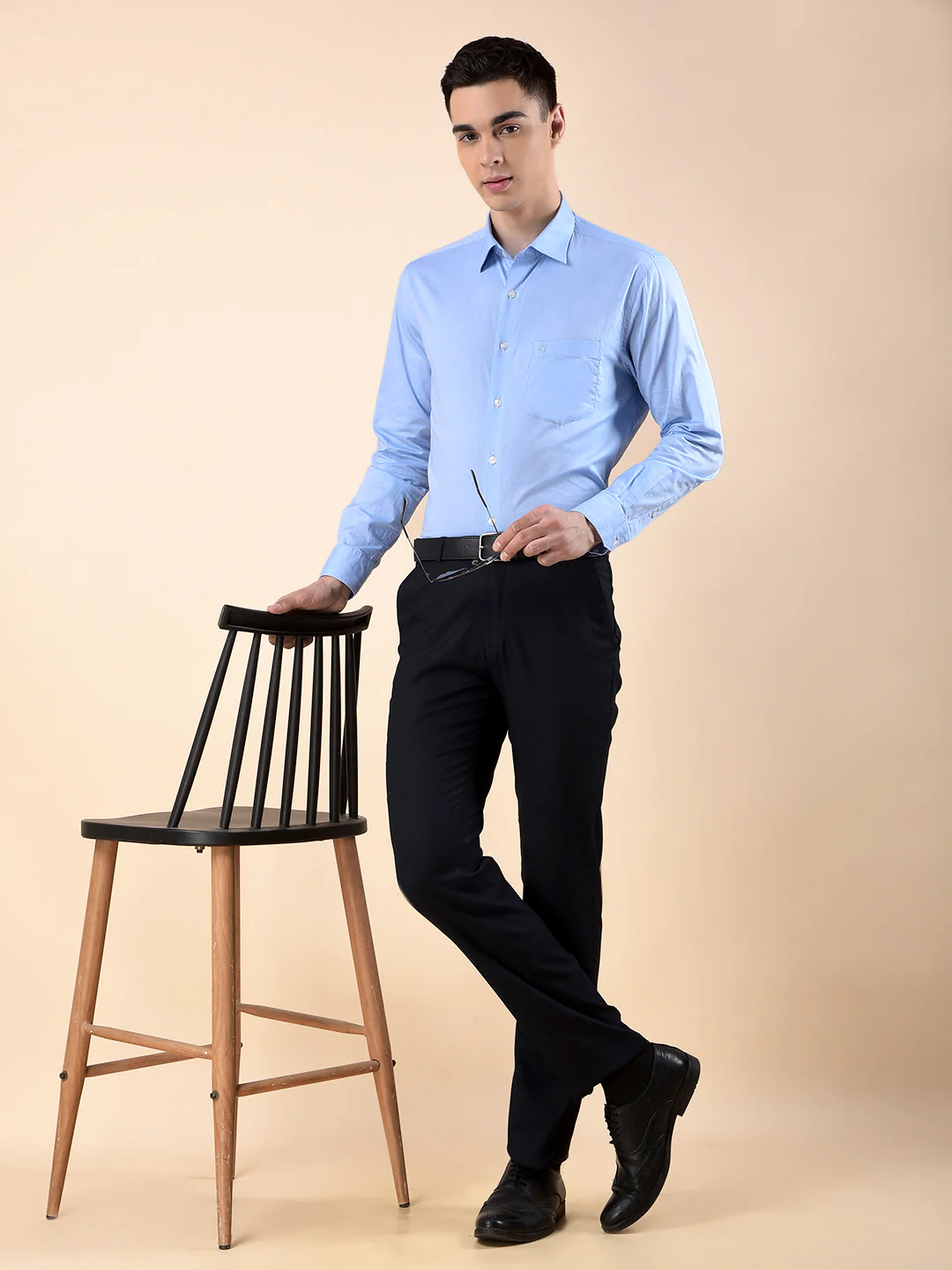 Formal Shirt for Men | Breathable & Soft with Color Fastness Regular Cotton Fabric Solid Pattern - Image 10