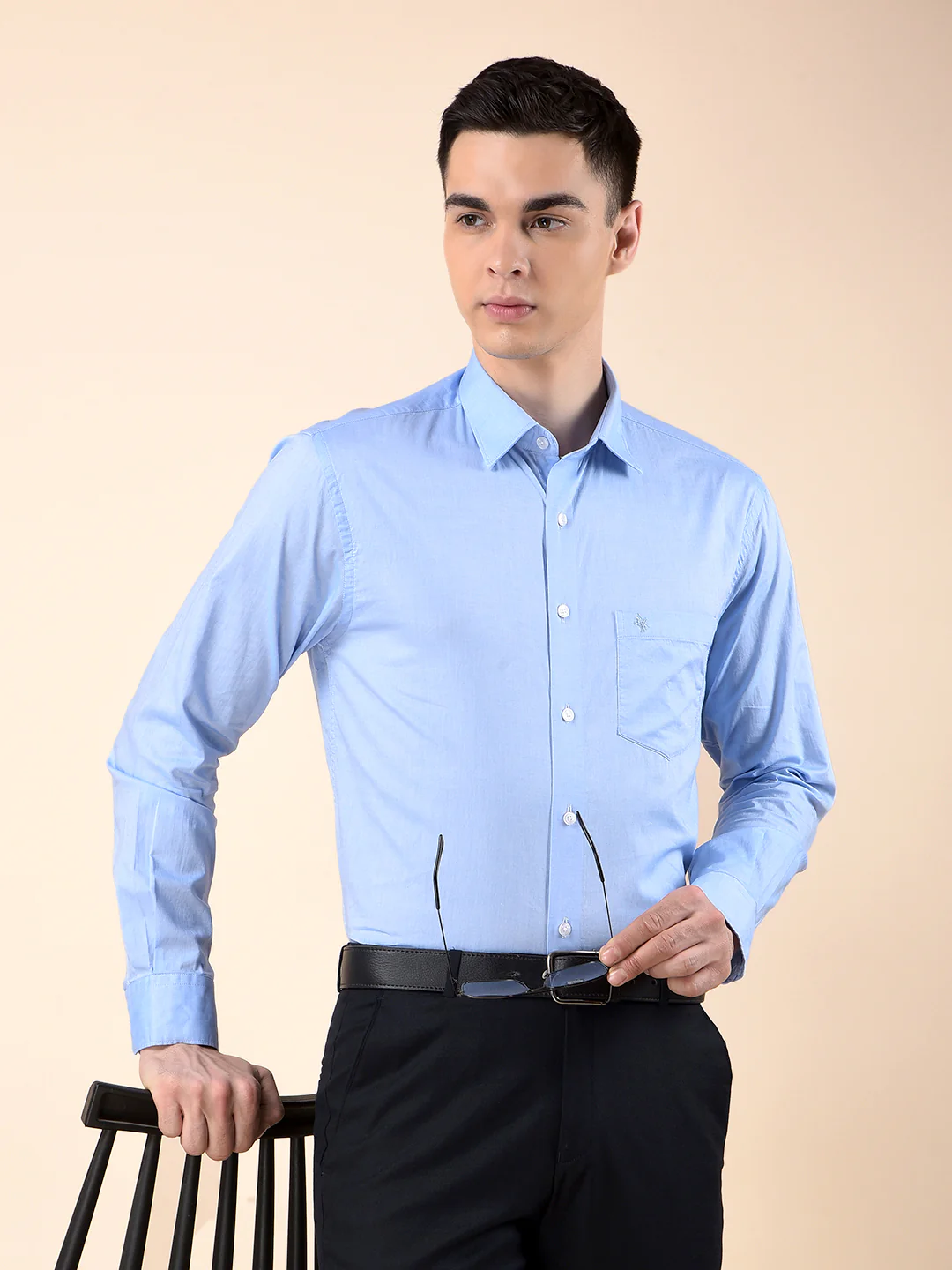 Formal Shirt for Men | Breathable & Soft with Color Fastness Regular Cotton Fabric Solid Pattern - Image 8