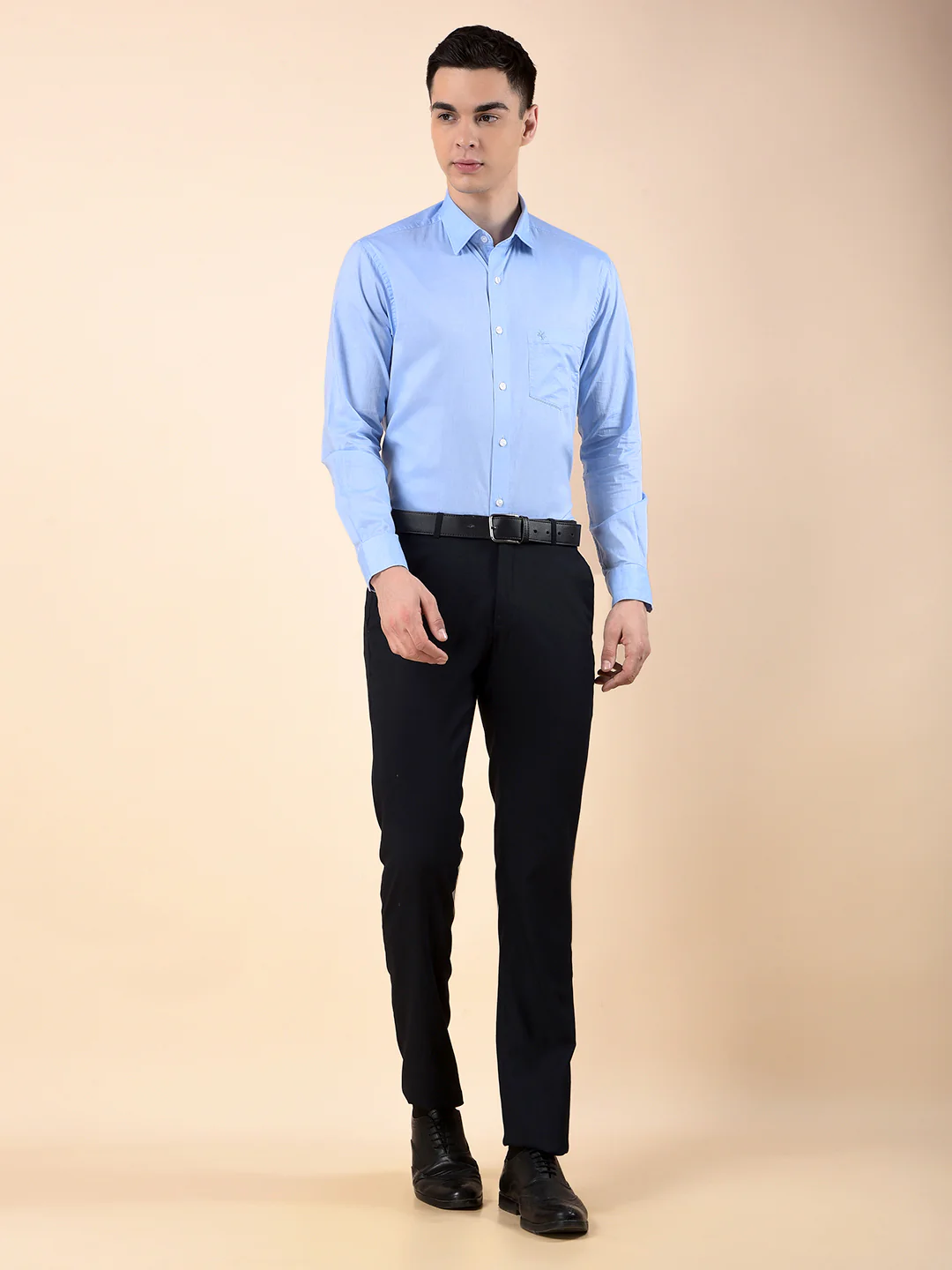 Formal Shirt for Men | Breathable & Soft with Color Fastness Regular Cotton Fabric Solid Pattern - Image 9