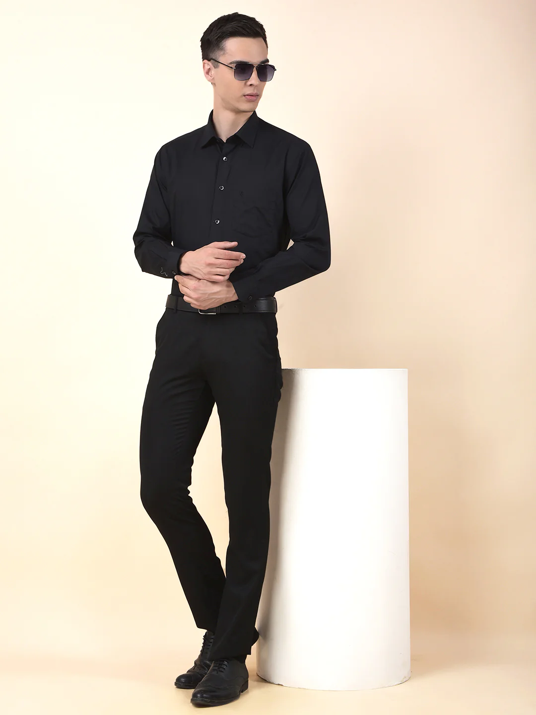 Formal Shirt for Men | Breathable & Soft with Color Fastness Regular Cotton Fabric Solid Pattern - Image 8