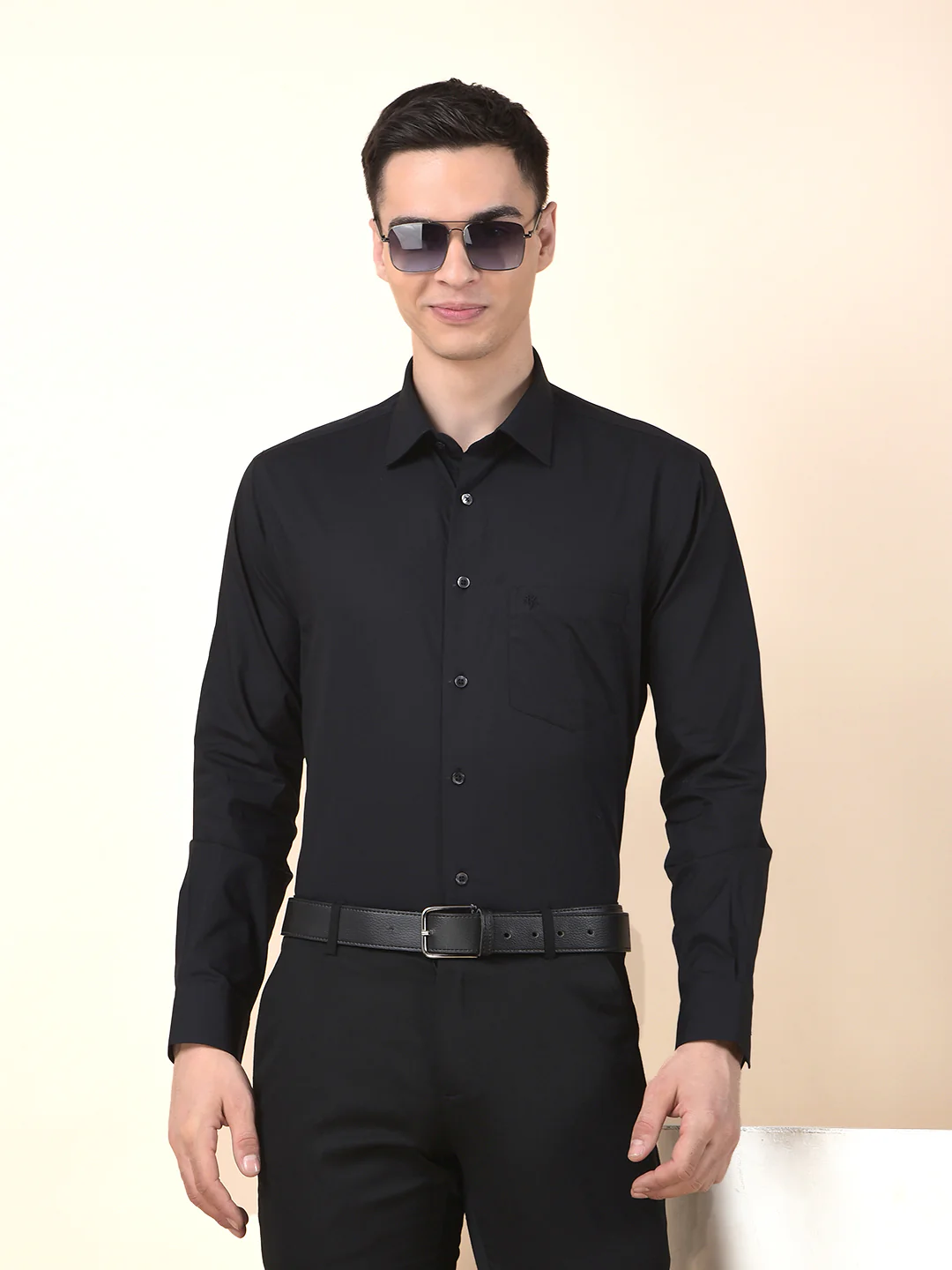 Formal Shirt for Men | Breathable & Soft with Color Fastness Regular Cotton Fabric Solid Pattern - Image 9