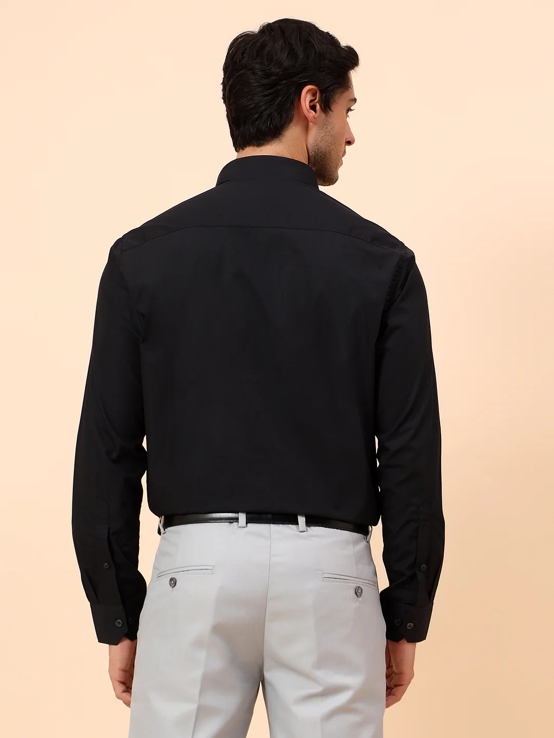 Formal Shirt for Men | Breathable & Soft with Color Fastness Regular Fit Cotton Blend Fabric Solid Pattern - Image 6