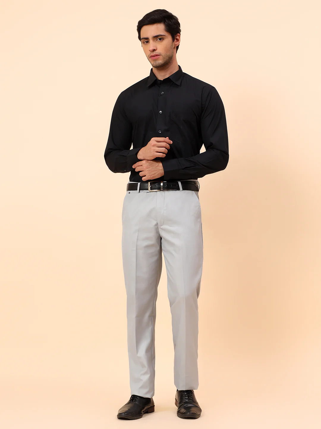 Formal Shirt for Men | Breathable & Soft with Color Fastness Regular Fit Cotton Blend Fabric Solid Pattern - Image 8