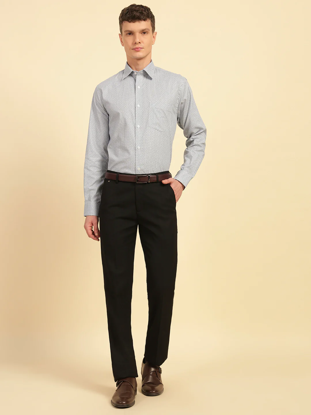 Formal Shirt for Men | Breathable & Soft with Color Fastness Regular Fit Cotton Fabric Printed Pattern - Image 4