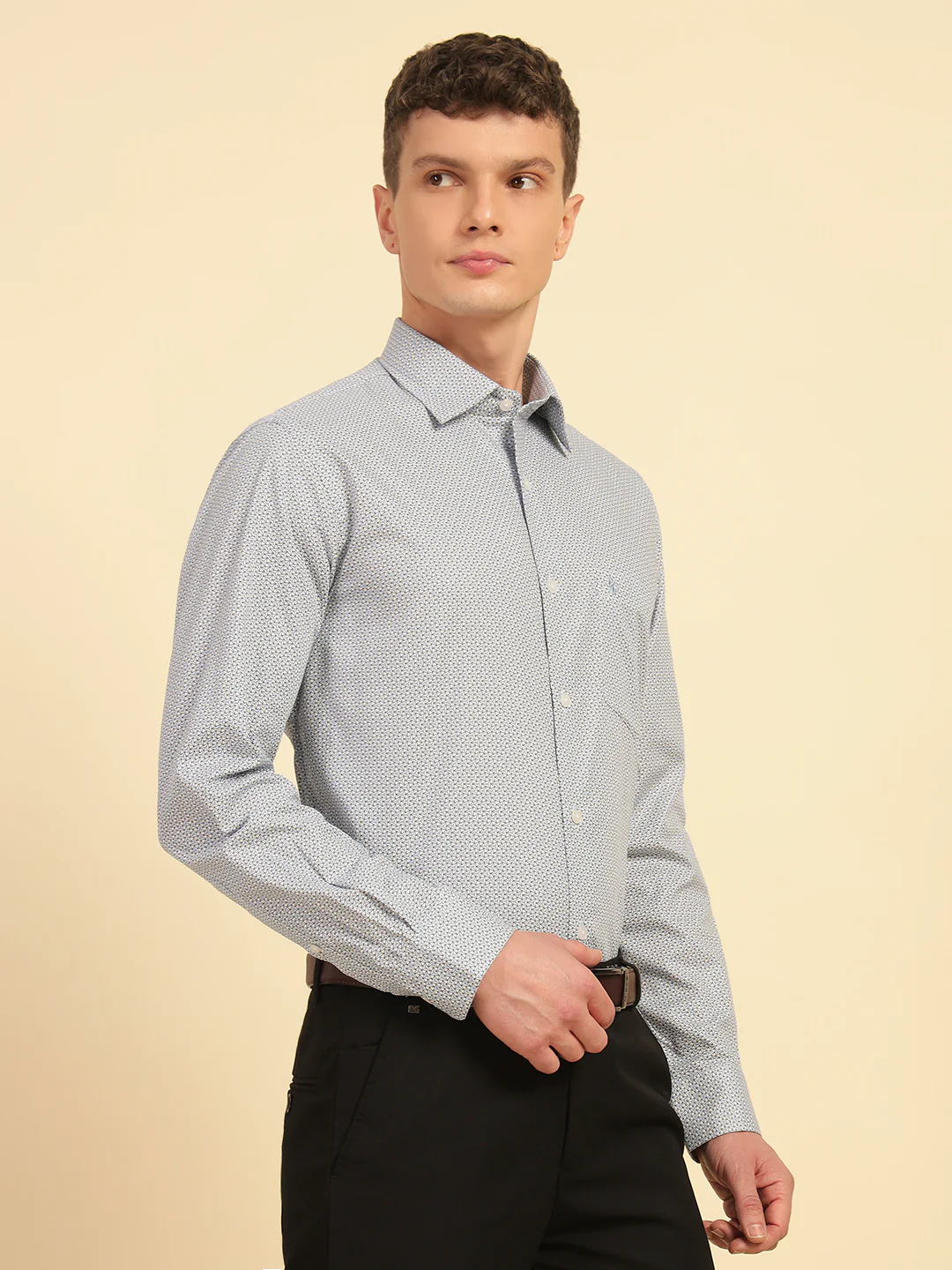 Formal Shirt for Men | Breathable & Soft with Color Fastness Regular Fit Cotton Fabric Printed Pattern - Image 6