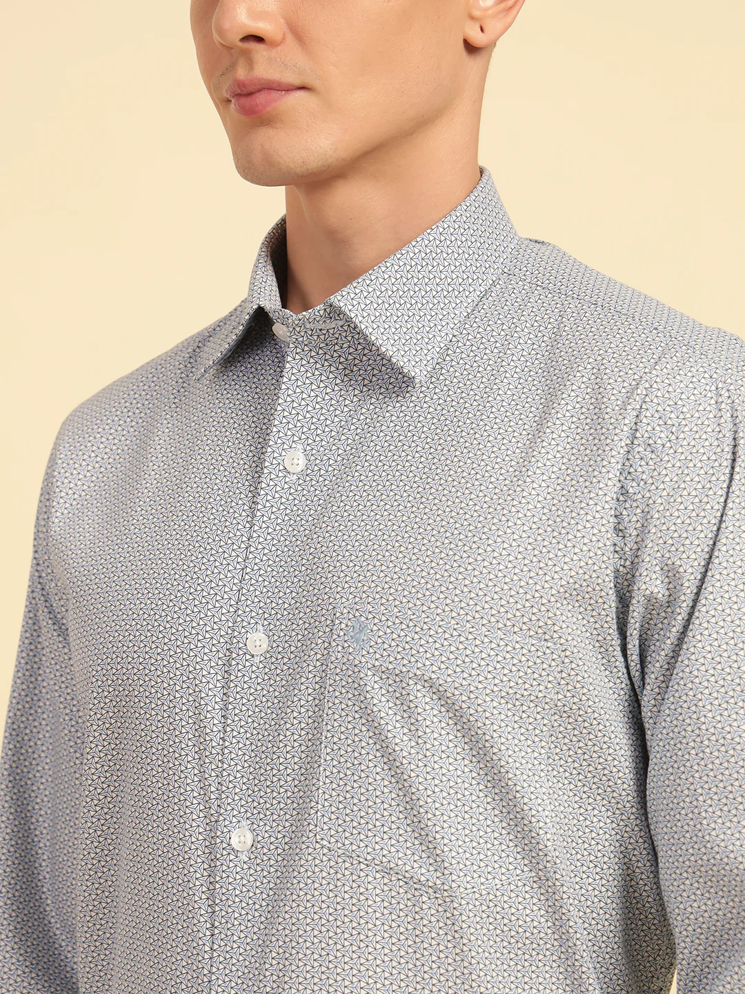 Formal Shirt for Men | Breathable & Soft with Color Fastness Regular Fit Cotton Fabric Printed Pattern - Image 7