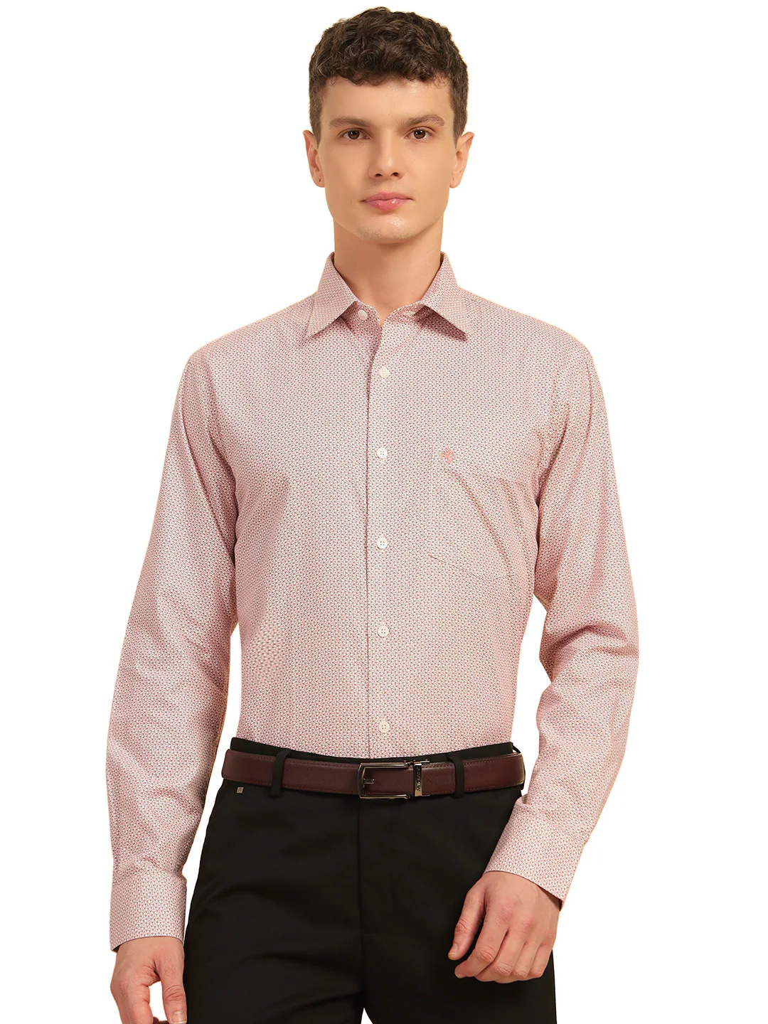 Formal Shirt for Men | Breathable & Soft with Color Fastness Regular Fit Cotton Fabric Printed Pattern - Image 2