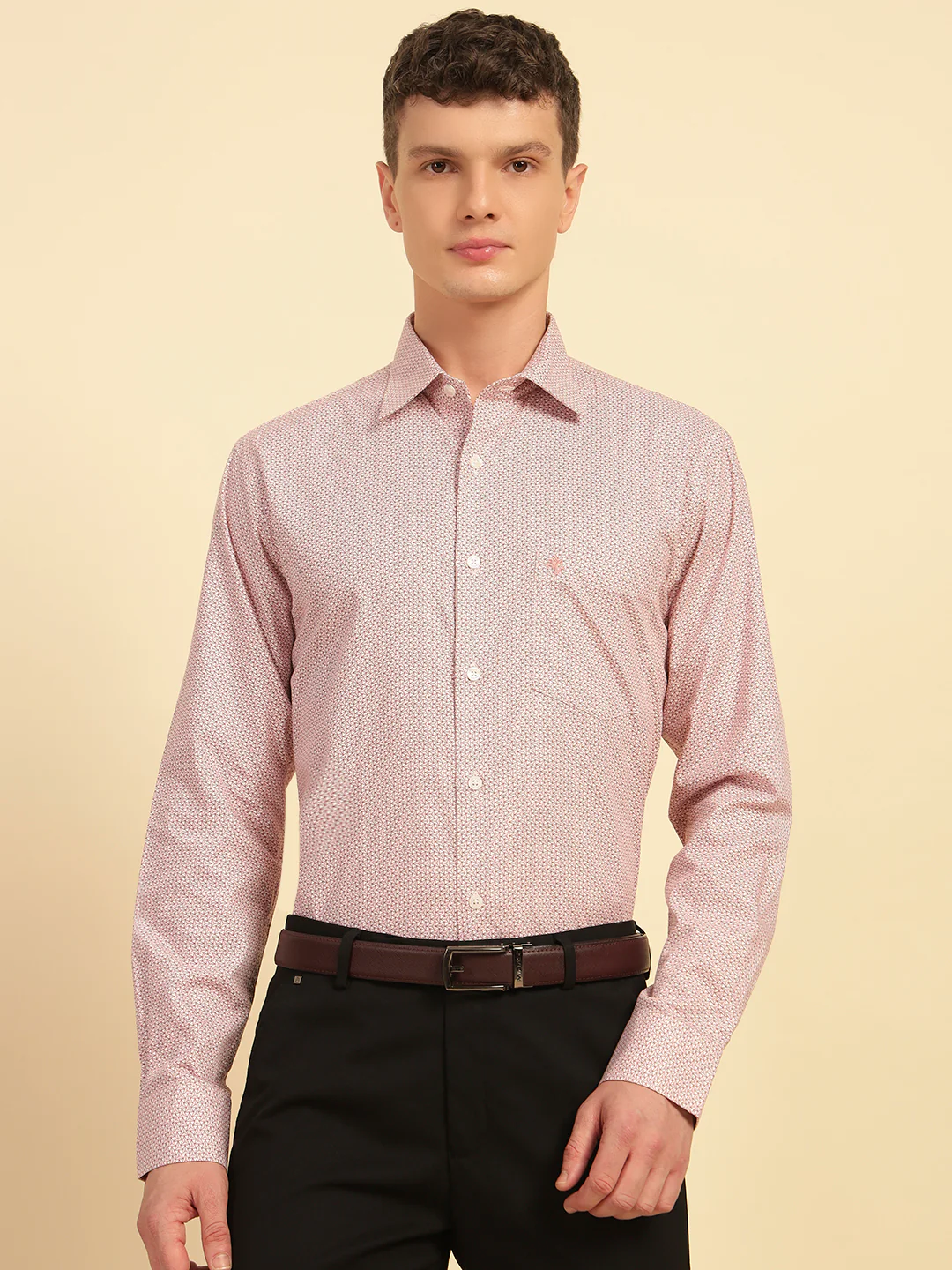 Formal Shirt for Men | Breathable & Soft with Color Fastness Regular Fit Cotton Fabric Printed Pattern - Image 3