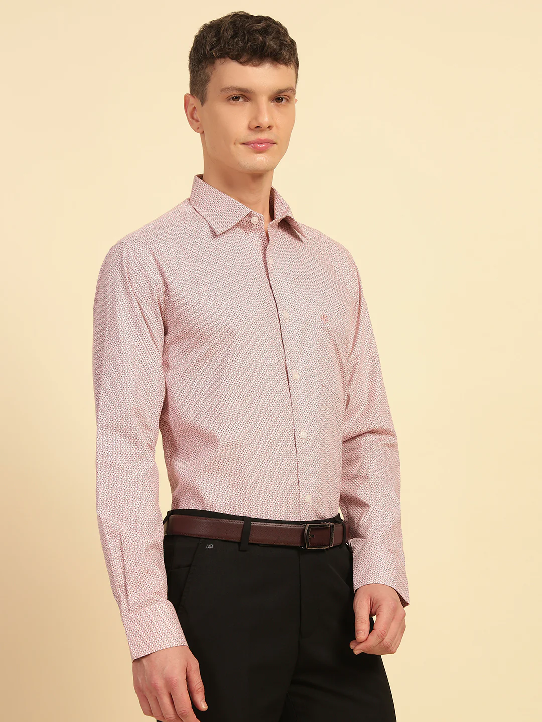 Formal Shirt for Men | Breathable & Soft with Color Fastness Regular Fit Cotton Fabric Printed Pattern - Image 5