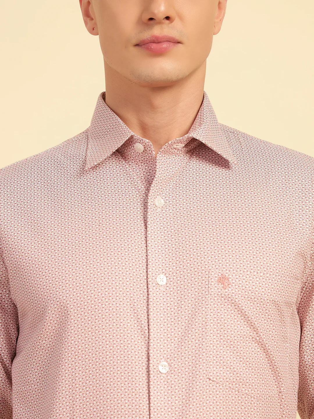 Formal Shirt for Men | Breathable & Soft with Color Fastness Regular Fit Cotton Fabric Printed Pattern - Image 7