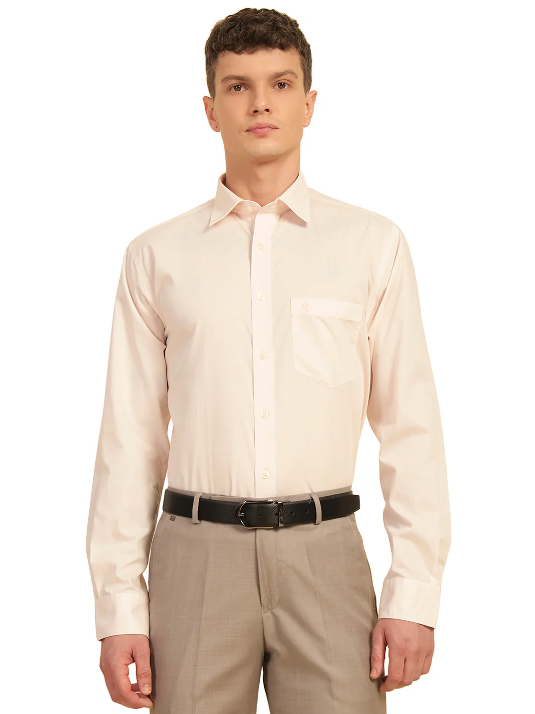 Formal Shirt for Men | Breathable & Soft with Color Fastness Regular Fit Cotton Fabric Solid Pattern - Image 2