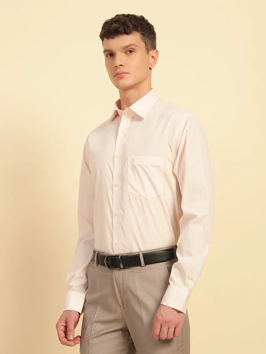 Formal Shirt for Men | Breathable & Soft with Color Fastness Regular Fit Cotton Fabric Solid Pattern - Image 4