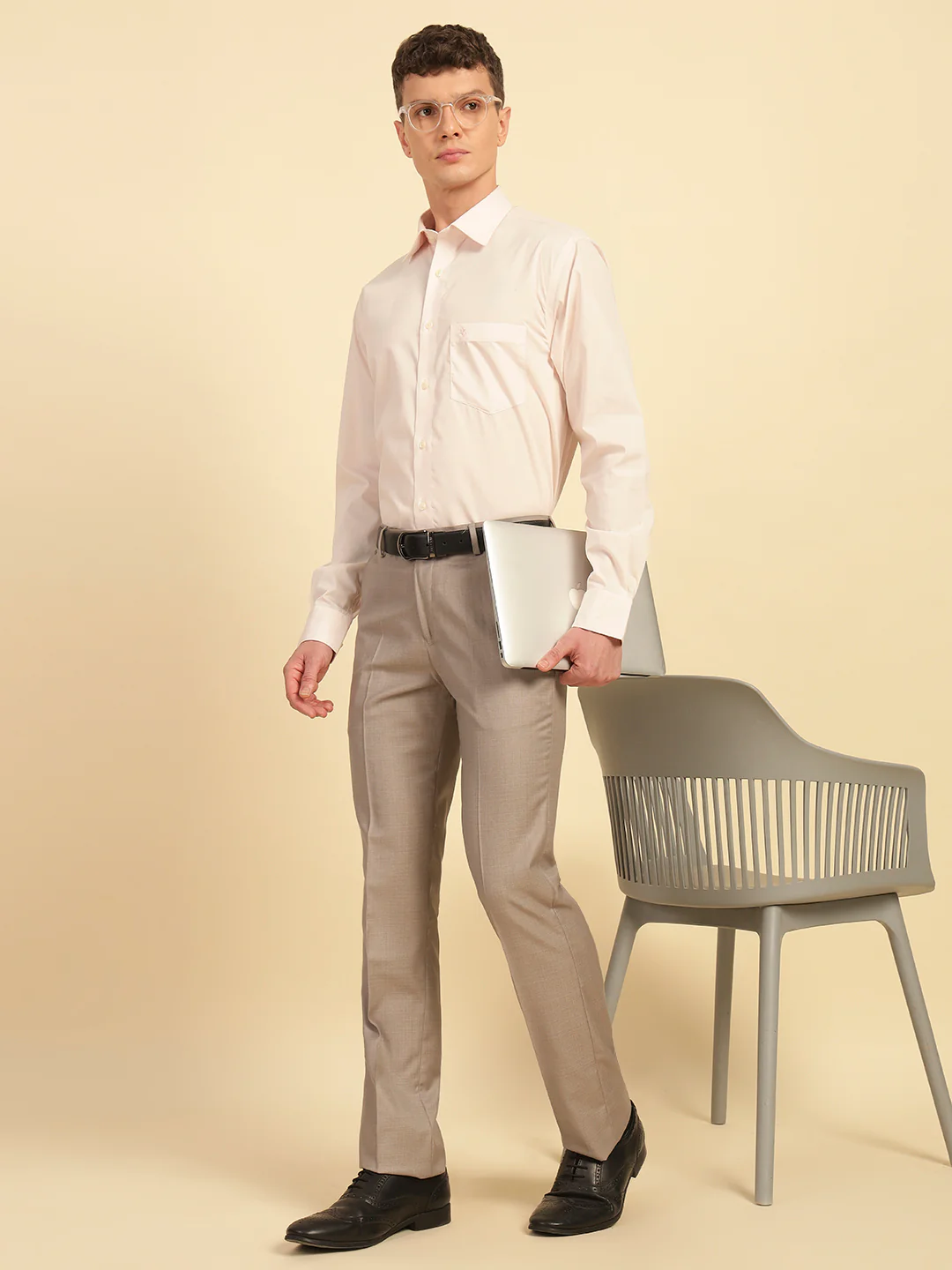 Formal Shirt for Men | Breathable & Soft with Color Fastness Regular Fit Cotton Fabric Solid Pattern - Image 8