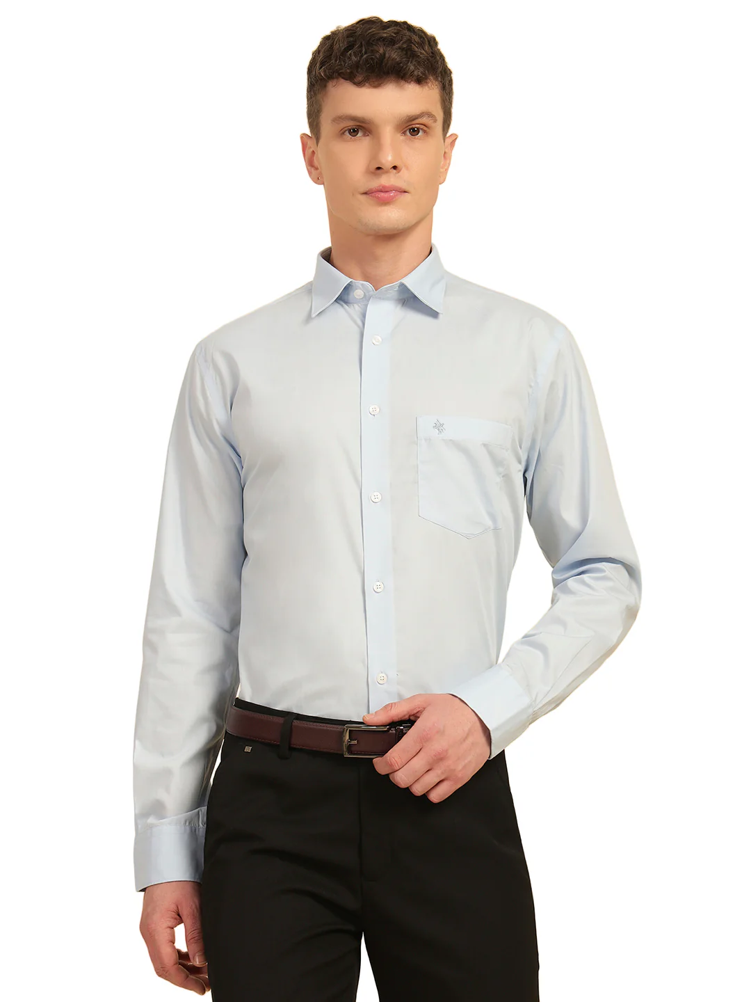 Formal Shirt for Men | Breathable & Soft with Color Fastness Regular Fit Cotton Fabric Solid Pattern - Image 2