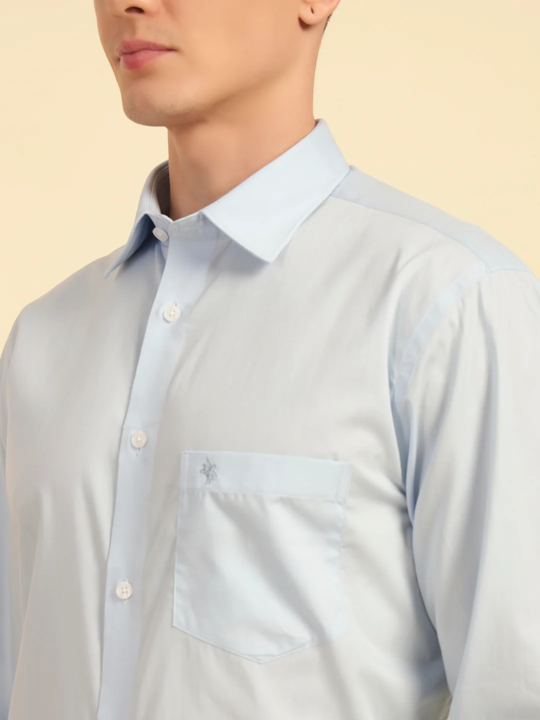 Formal Shirt for Men | Breathable & Soft with Color Fastness Regular Fit Cotton Fabric Solid Pattern - Image 7