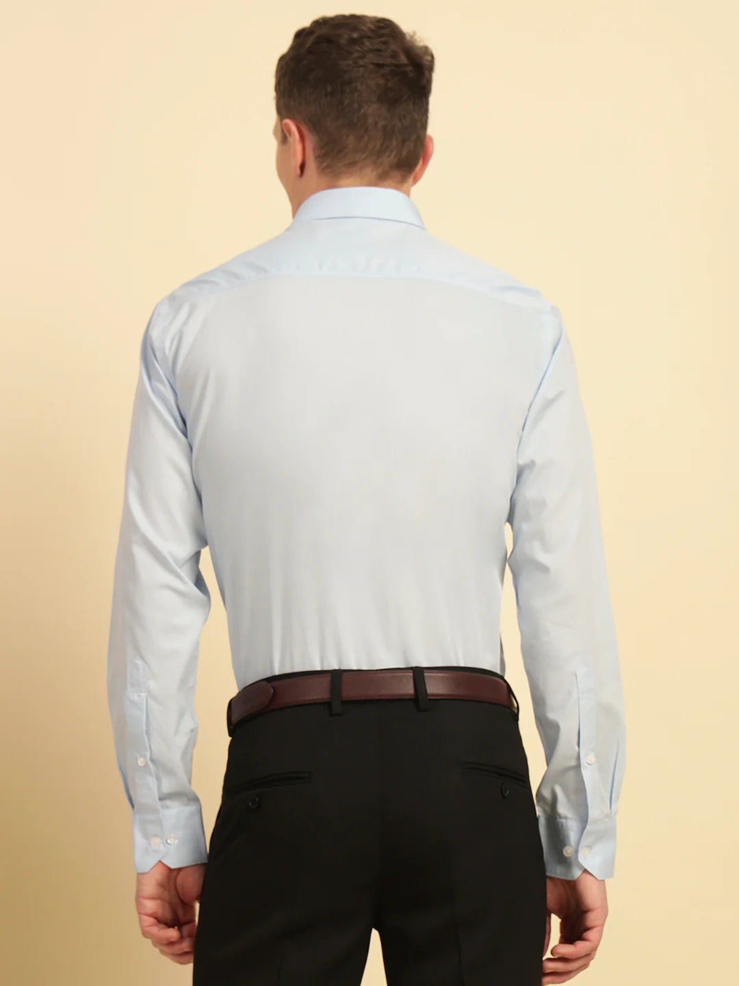 Formal Shirt for Men | Breathable & Soft with Color Fastness Regular Fit Cotton Fabric Solid Pattern - Image 9