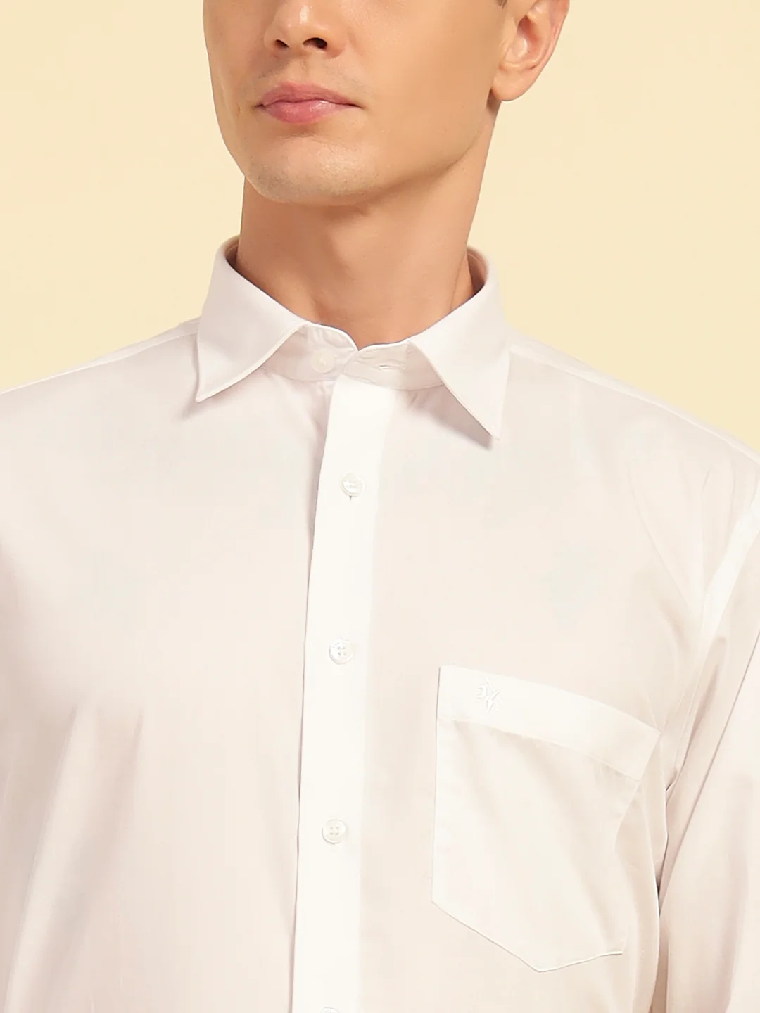 Formal Shirt for Men | Breathable & Soft with Color Fastness Regular Fit Cotton Fabric Solid Pattern - Image 6