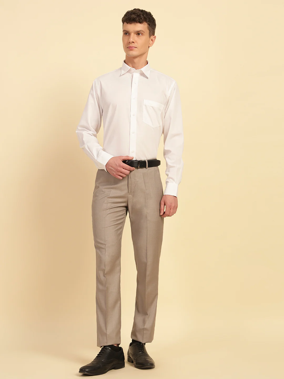 Formal Shirt for Men | Breathable & Soft with Color Fastness Regular Fit Cotton Fabric Solid Pattern - Image 7