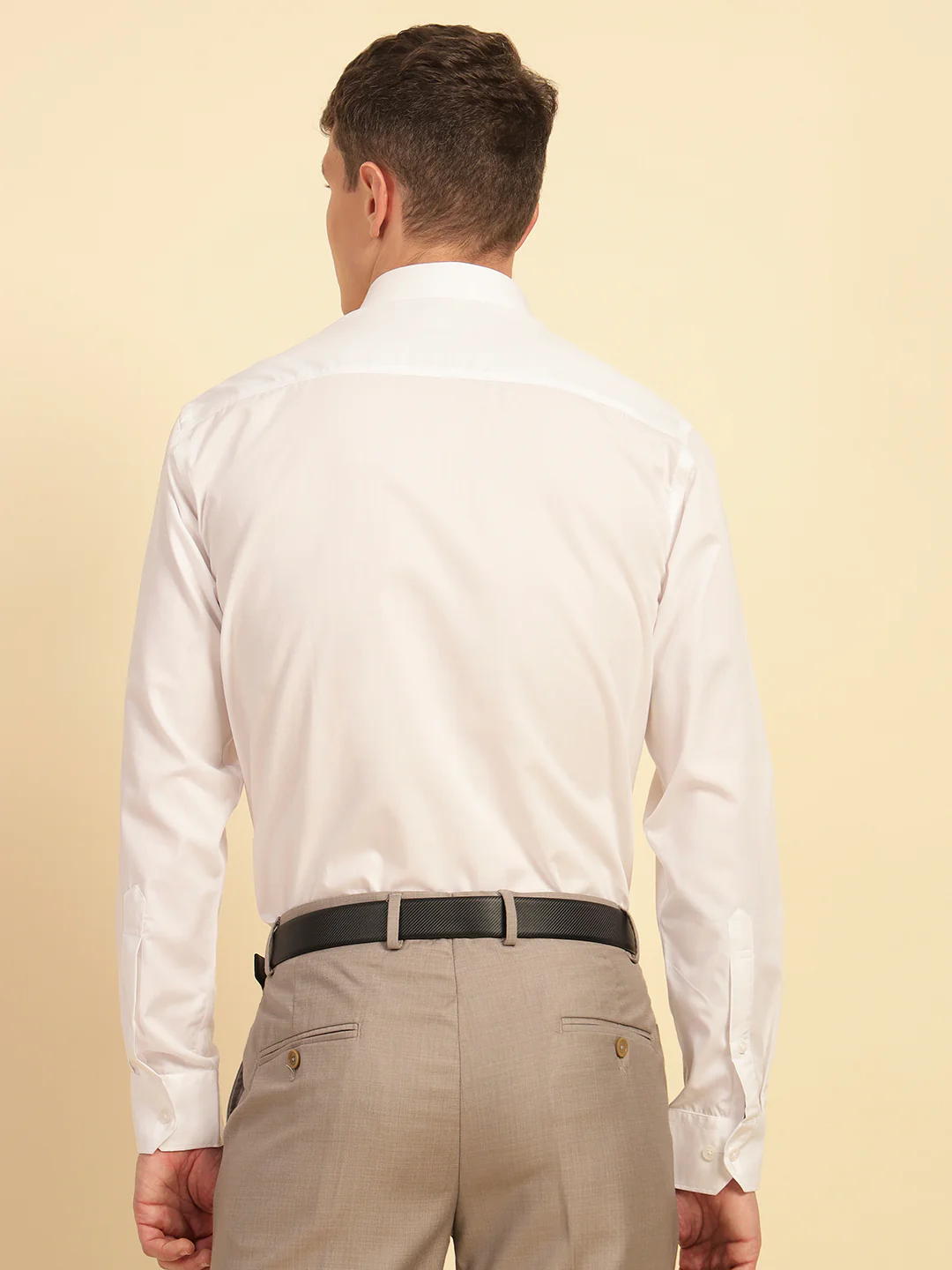 Formal Shirt for Men | Breathable & Soft with Color Fastness Regular Fit Cotton Fabric Solid Pattern - Image 9