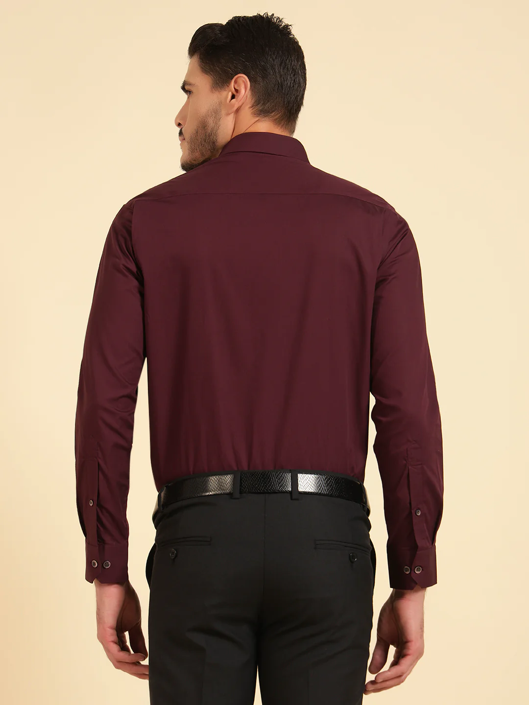 Formal Shirt for Men | Breathable & Soft with Color Fastness Regular Fit Cotton Fabric Solid Pattern - Image 7