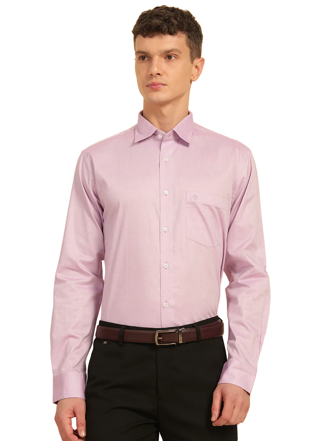 Formal Shirt for Men | Breathable & Soft with Color Fastness Regular Fit Cotton Fabric Solid Pattern - Image 2