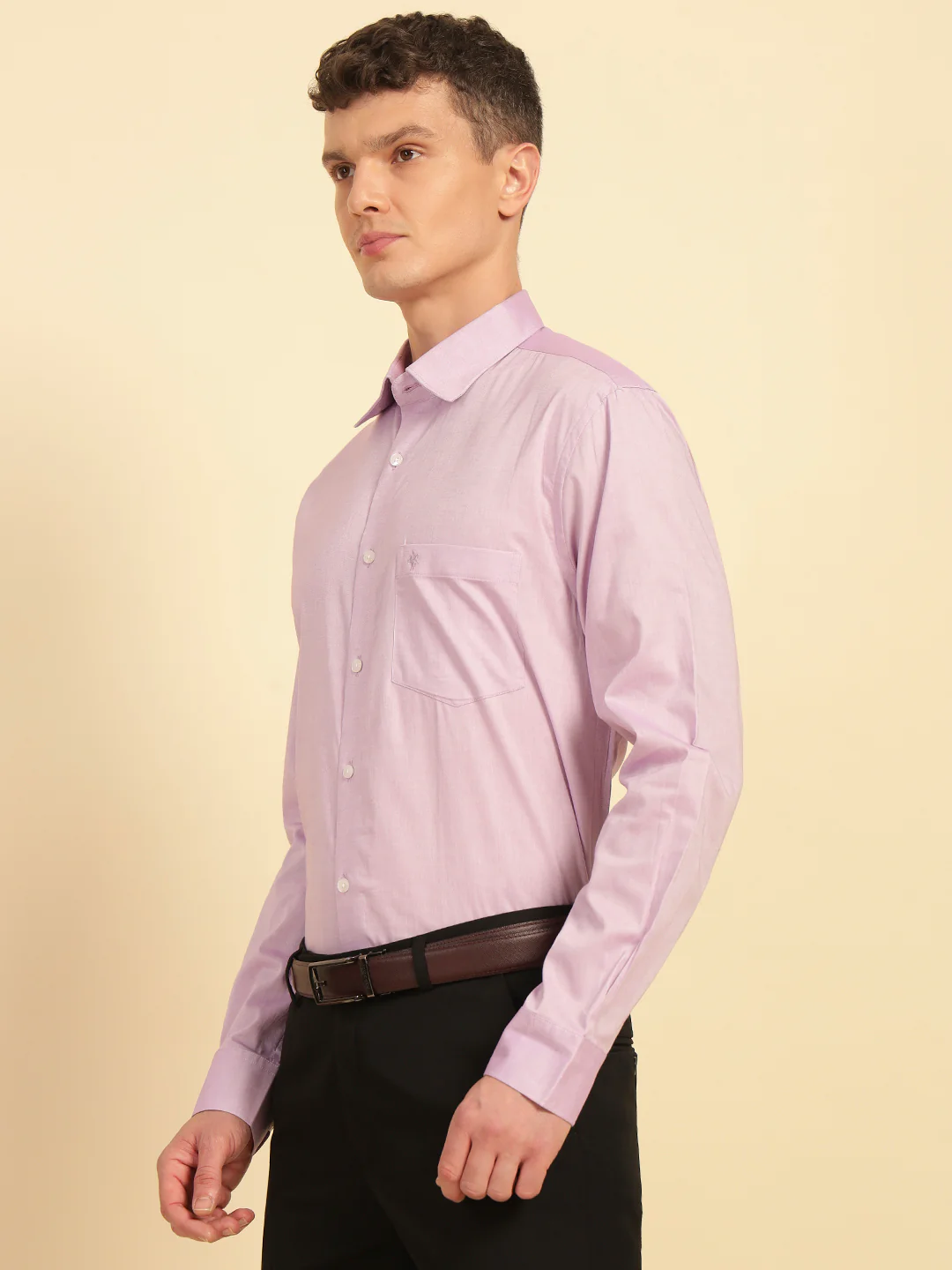 Formal Shirt for Men | Breathable & Soft with Color Fastness Regular Fit Cotton Fabric Solid Pattern - Image 4