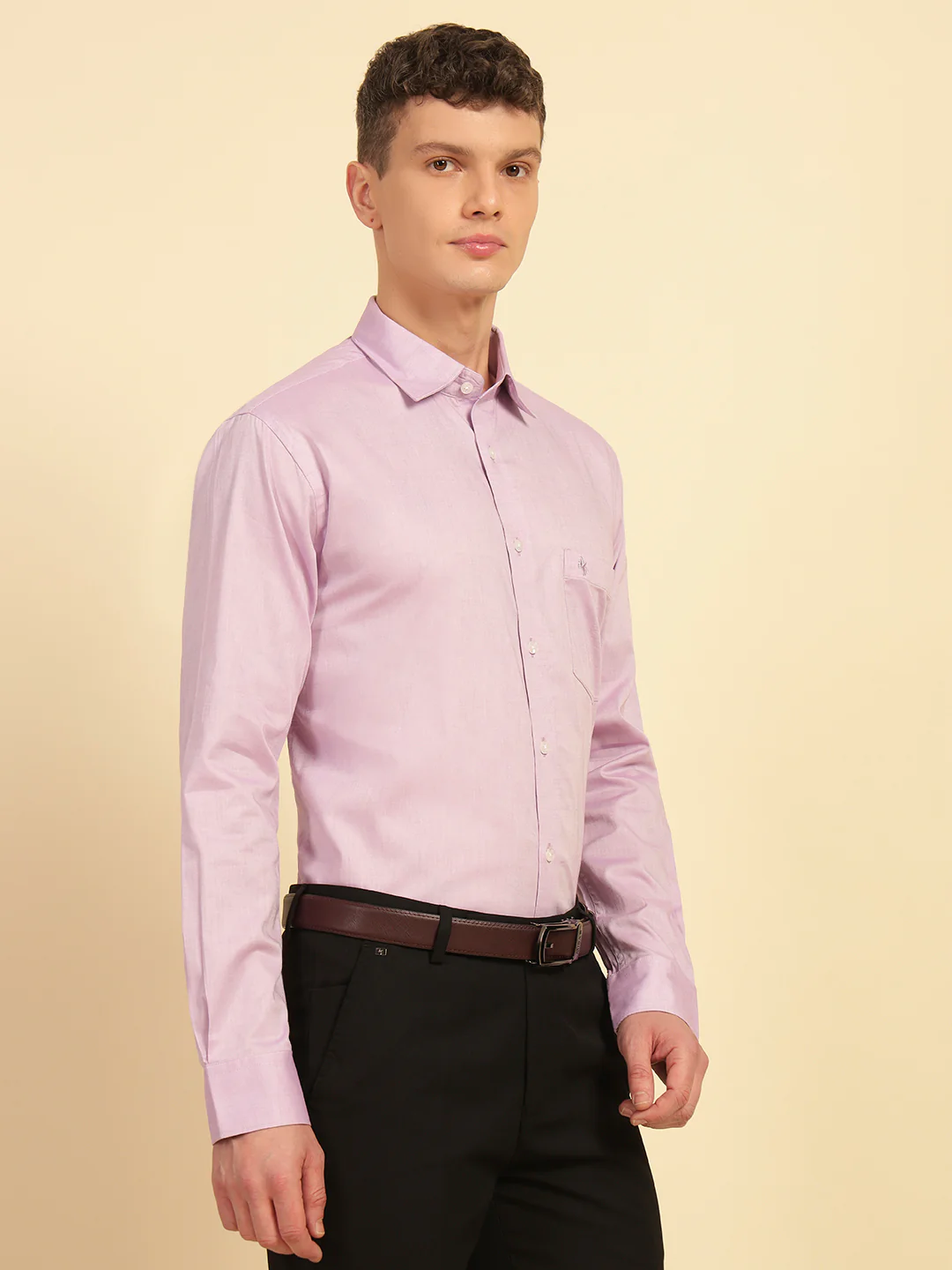 Formal Shirt for Men | Breathable & Soft with Color Fastness Regular Fit Cotton Fabric Solid Pattern - Image 5
